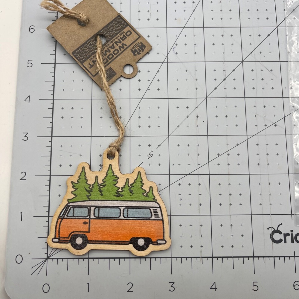 Metal and Wood Co Ornament Travel Swood Camp Life Hippie Van Good‎ Life